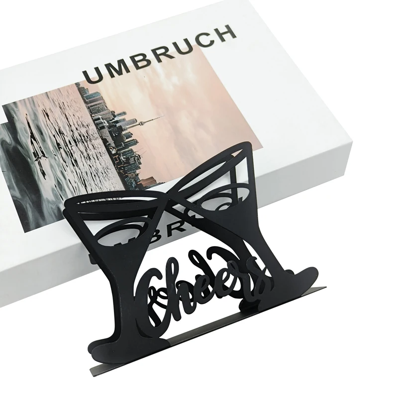 Factory Direct Sales Customized Color Creative Design Material Iron napkin Holder For Table