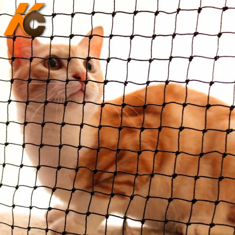 Factory!!!!!!  Home Netting Black Woven Mesh-Heavy Duty Protect Safety Cat fall Cat Net