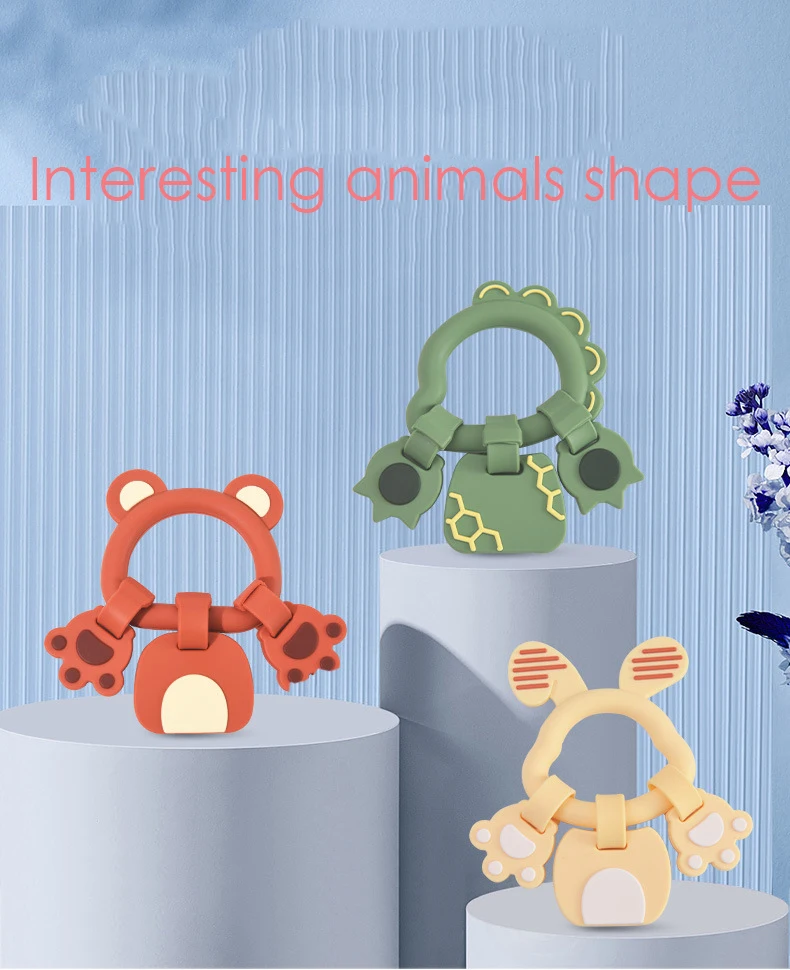 Matching Animals Toddler Teething Learning Toys Sensory Kid Silicone Chewing Teether
