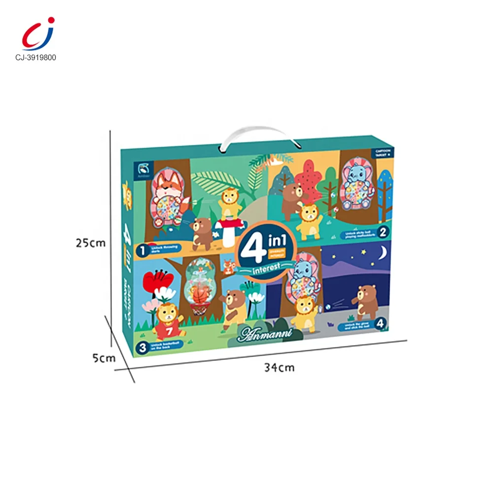 Chengji Sport Montessori Sticky Ball Dart Board Target Children Target Sticky Ball Throw Dartboard 2 In1dart Board Game for Kids