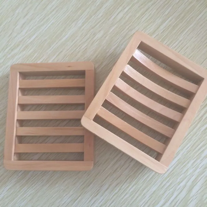 Pure natural bamboo soap box factory wholesale simple wooden soap dish Eco-friendly