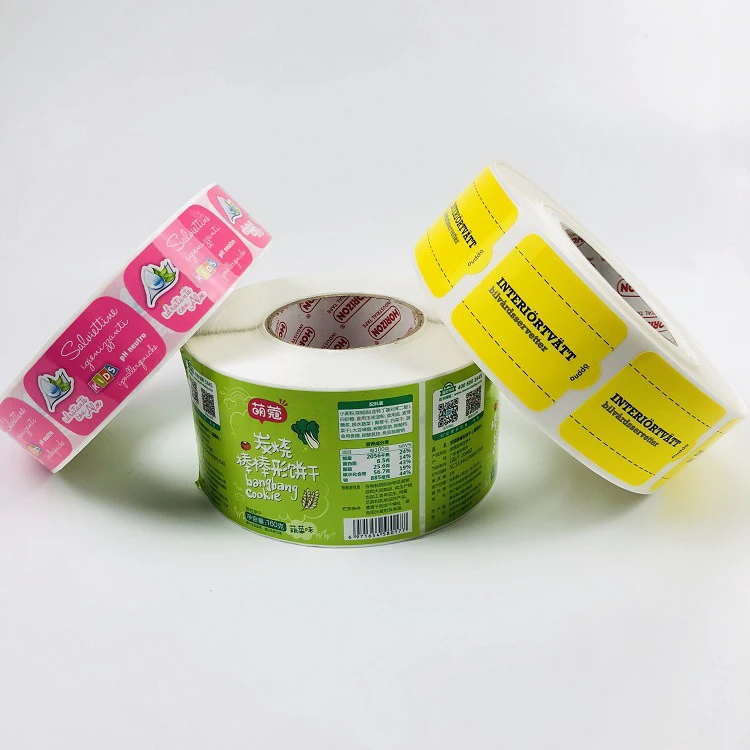 Custom Printed Paper Packaging Label Round Label Roll Stickers Labels