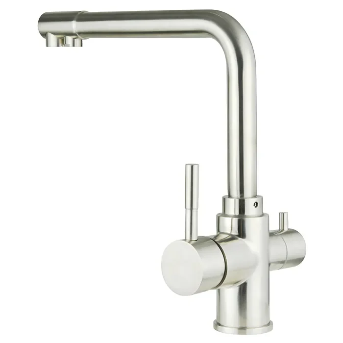 SANIPRO 360 Rotation Three Way 304 Stainless Steel Lead Free Drinking Water Filter Mixer Taps Kitchen Faucet with Purifier Tap