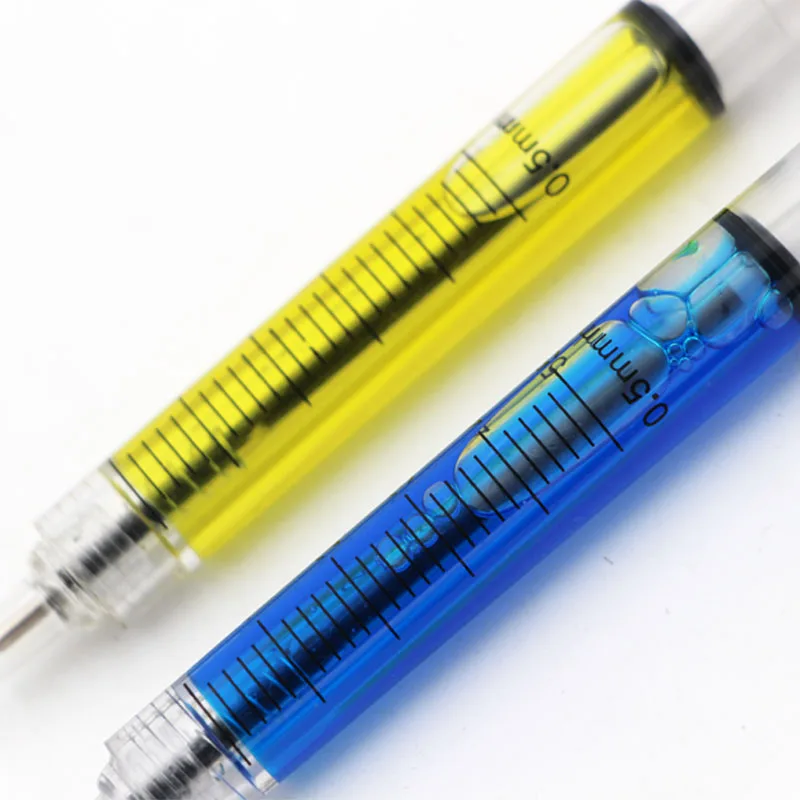 
Syringe ball pen with liquid promotion injection ball pen customized logo 