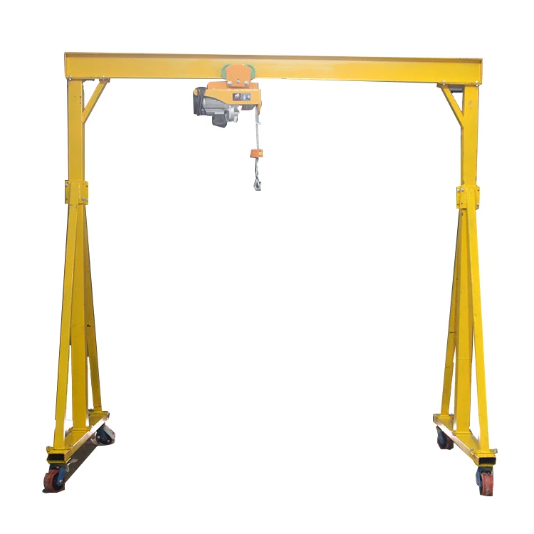 Mini Portable Gantry Crane Manual/Electric Hoist Warehouse Application 500kg 1Ton 2Ton 3Ton 5 Ton Gearbox Motor Bearing Gear