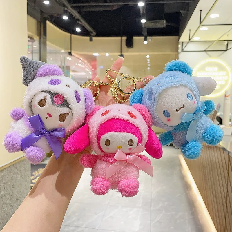 Новое поступление Sanrio Мультяшные мягкие мини 10 см Kawaii Kuromi игрушки брелок маленькие плюшевые куклы