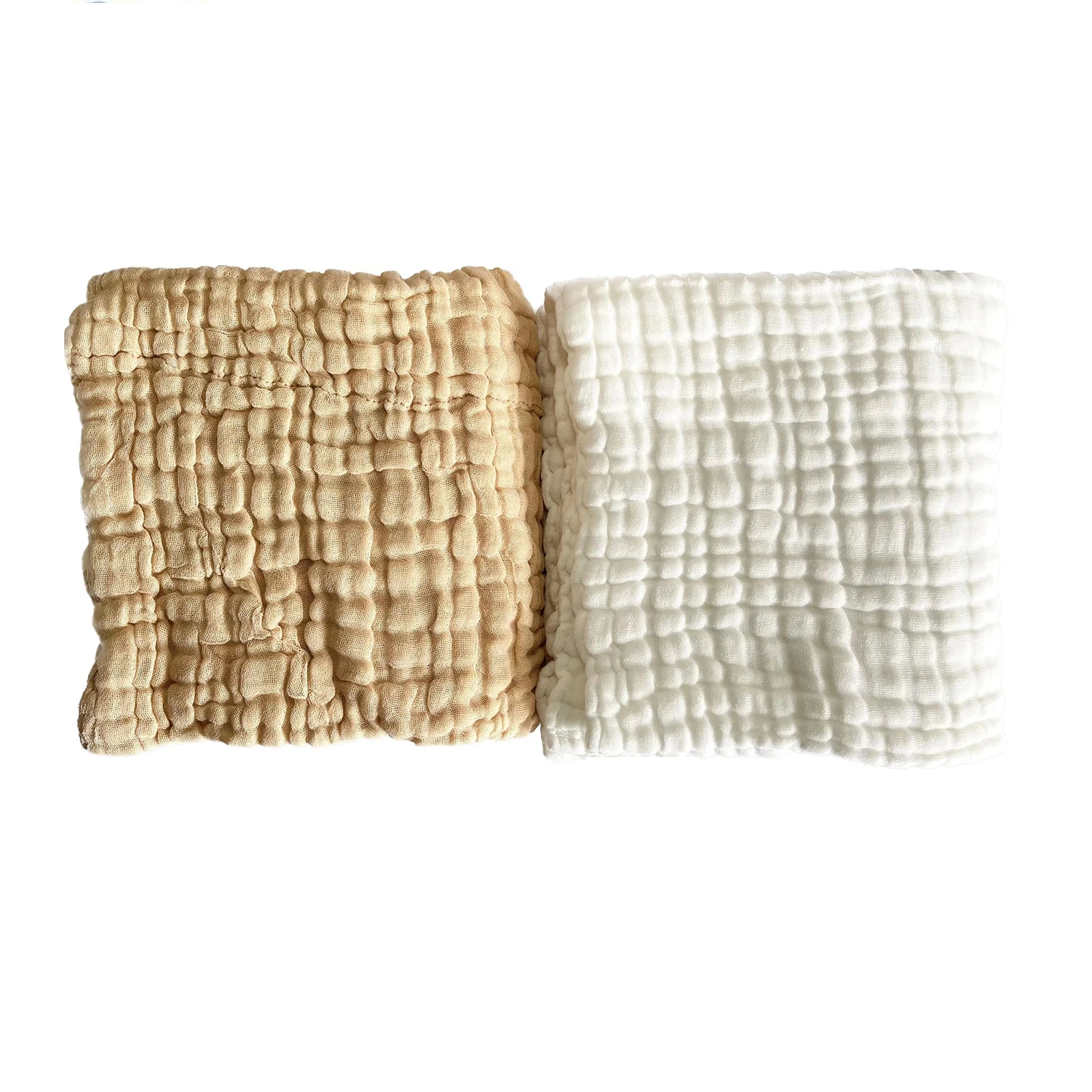 Natural color 6 layers gauze cotton baby bedding blanket muslin baby wrap blanket