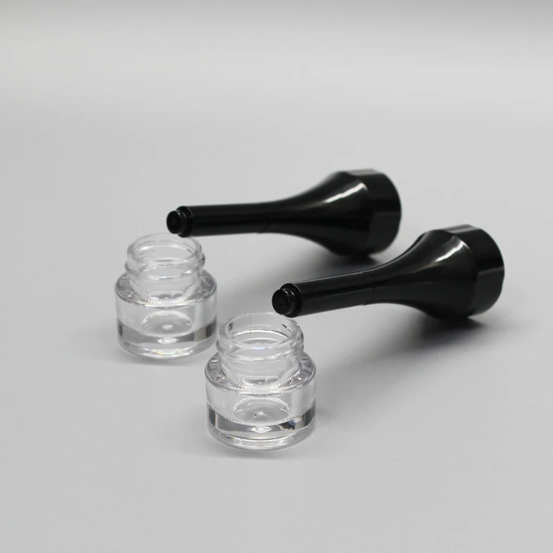 Unique Eyeliner Tube Container Black Pink Eyeliner Packaging Compact Powder Case Cosmetic Packaging Custom Color Round Shaped