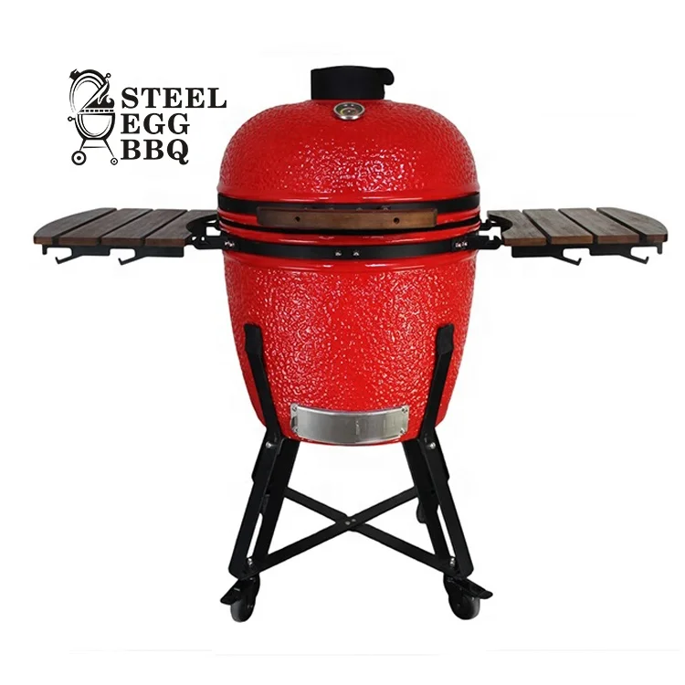 Себ KAMADO 21-дюймовая тележка красный чайник Портативный угольный гриль Kamado барбекю на открытом воздухе