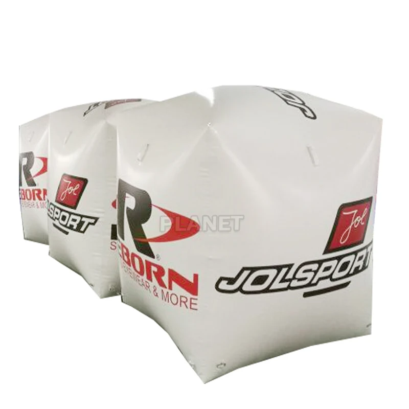 China inflatable swim buoy in cube Shape water triathlon buoy for sale