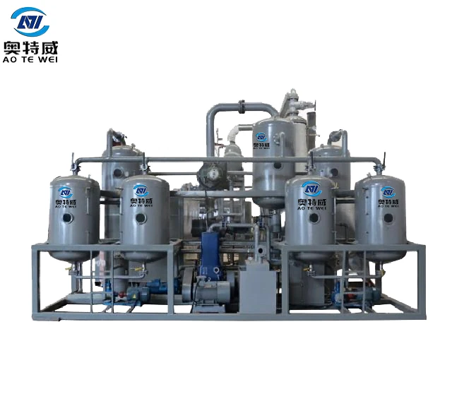 5-20TPD Waste tire plastic pyrolysis oil to diesel distillation plant Waste crude oil refinery machine