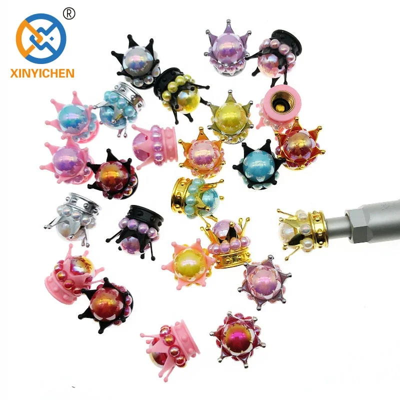 Car Wheel Tyre Valve Stems Air Dust Caps Car Valve Cap Tire Crown Creative Air Nozzle Cover