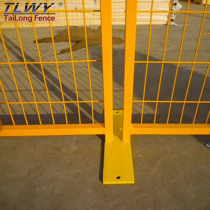 High Quality 6x10 Foot Chain Link Fence Panel Barrier Base Temporary Construction Fence Panels for Construction Site