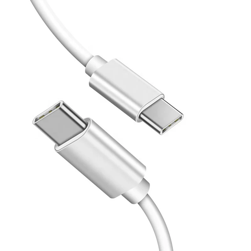 
Type C To Type C TPE Fast Charging Data Cable 5V 3A 60w White PD USB-C Cable For Computer For Phone 