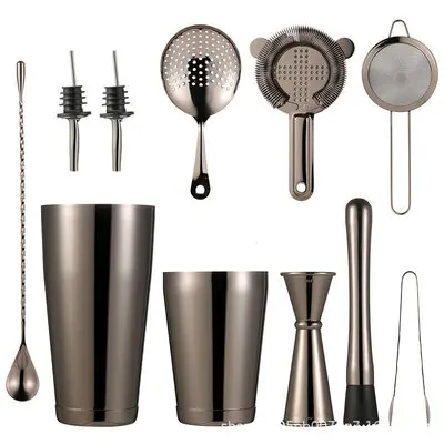 Cocktail Shaker Bar Set DIY Kit Rose Gold Electroplated Cocktail Shaker Making Set