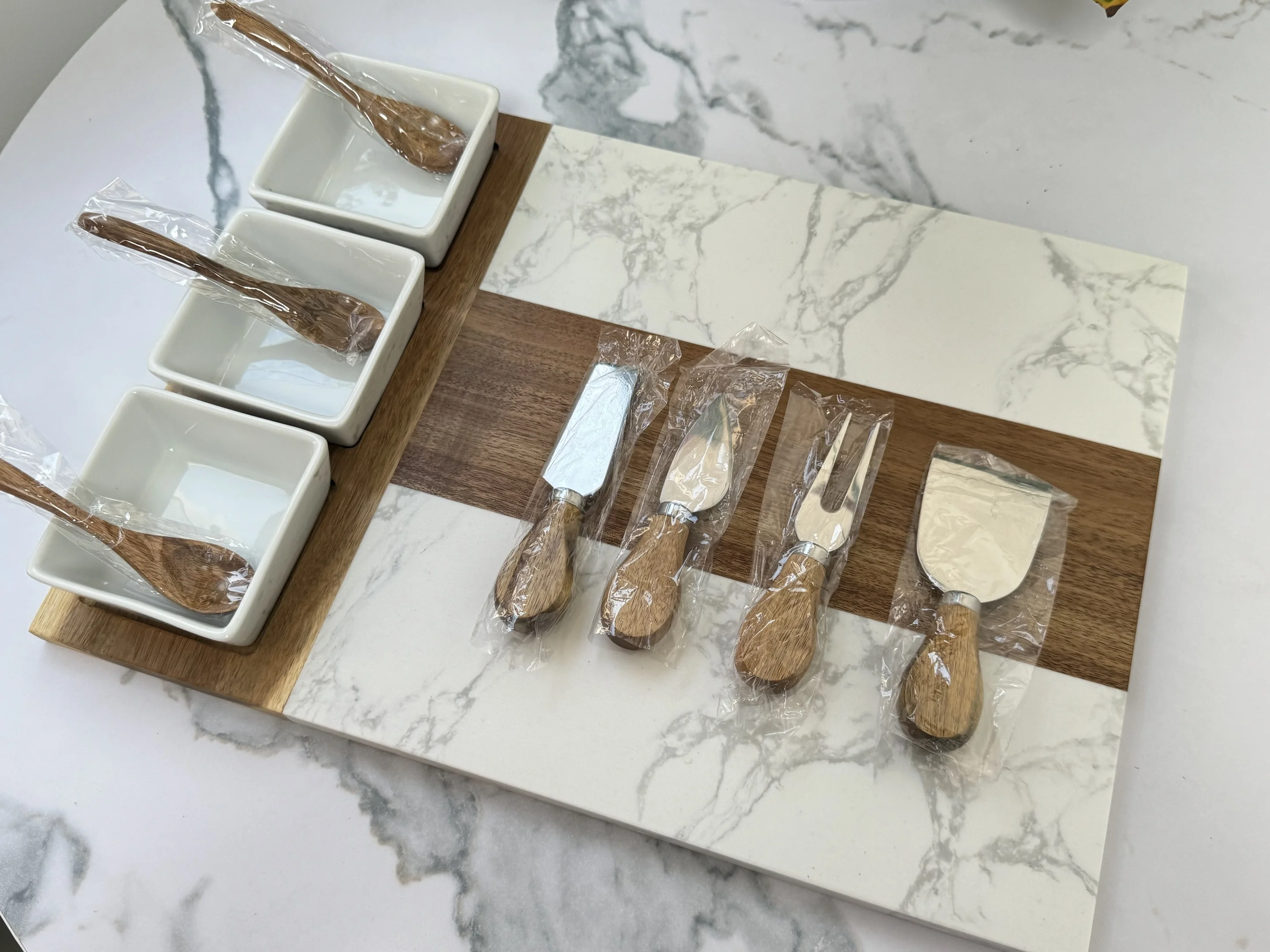 Factory wholesale Perfect Quality Premium Wood Chopping Board Cheese Board Set Kitchen Cutting Board