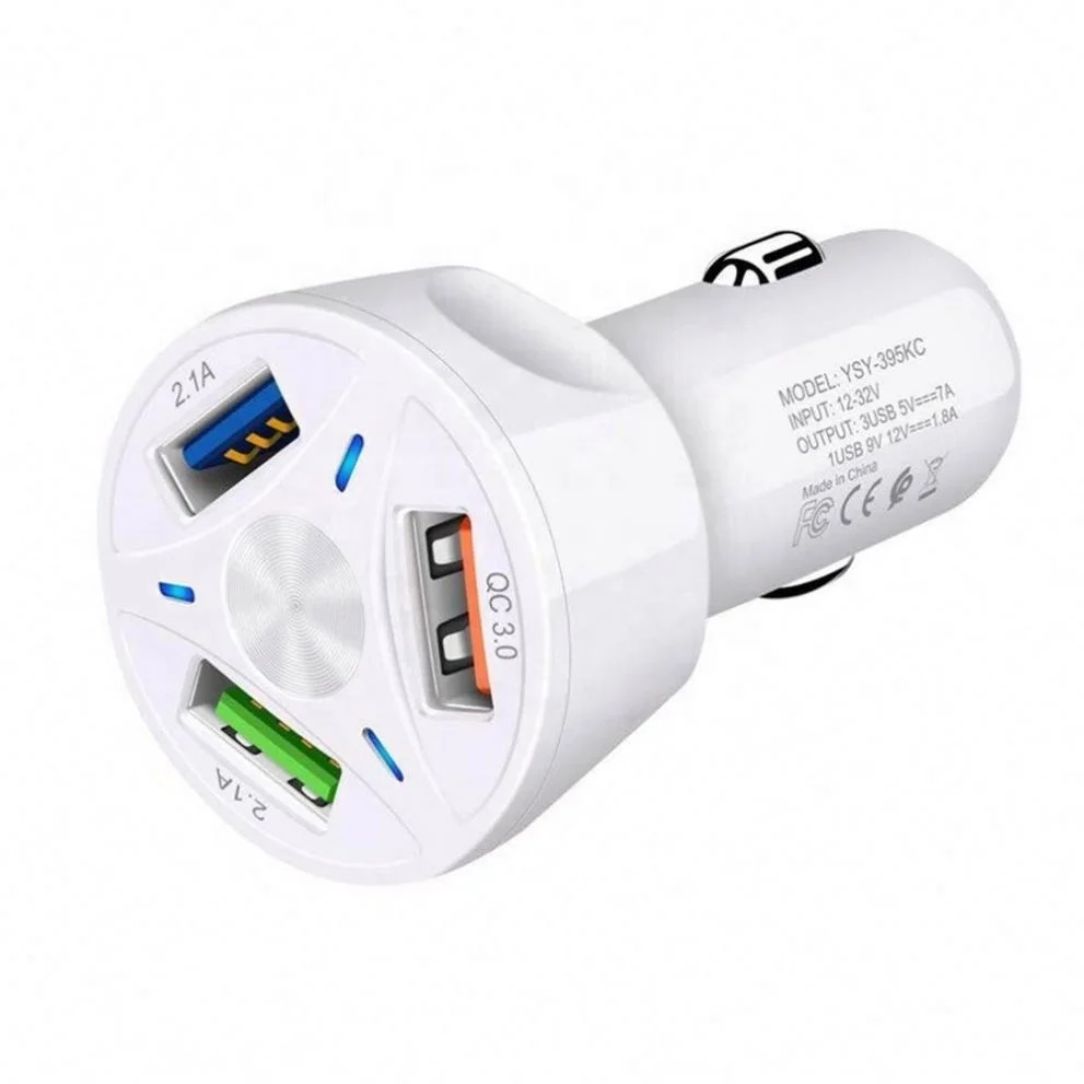 Quick Charge 3.0 Car Charger Portable 5V 3A Fast Charging GPS 3 Port USB Car-Charger For iPhone Samsung iPad USB Charger adapter