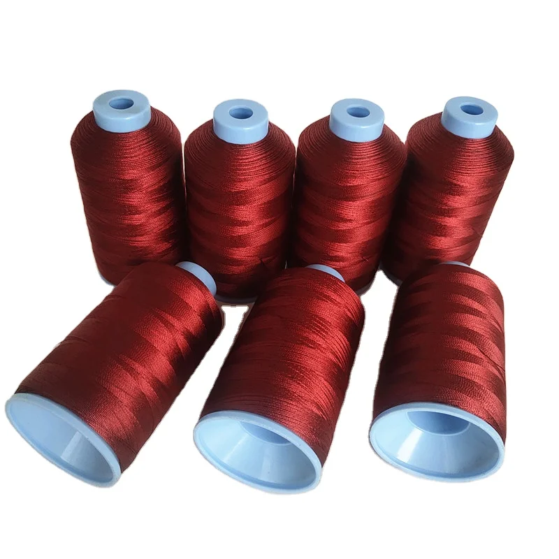 100% Polyester Yarn Threads 120D/2 3000yards Gold Embroidery Thread Wholesale