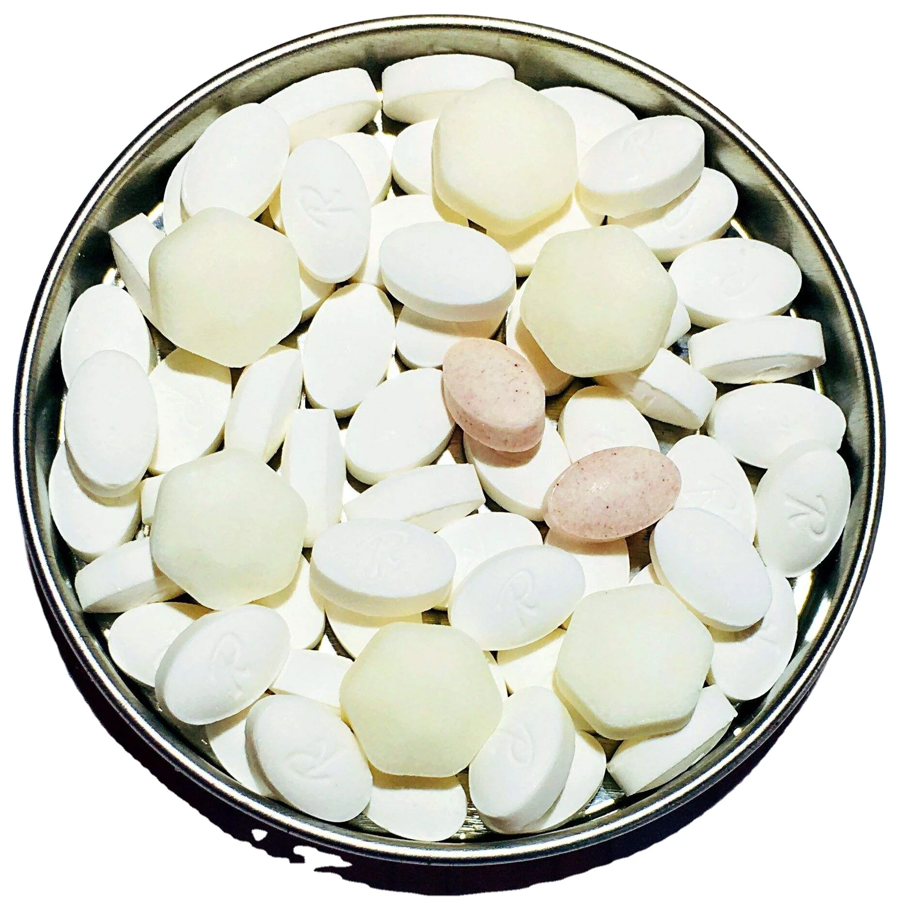 cheap price OEM Fruity flavor Oval shape round shape sugar free fresh green Mint press candy