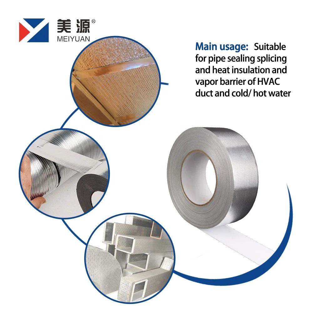 Pipeline Connection Leak High Quality duct tape Recyclable Fiberglass Cloth Aluminum Foil Tape
