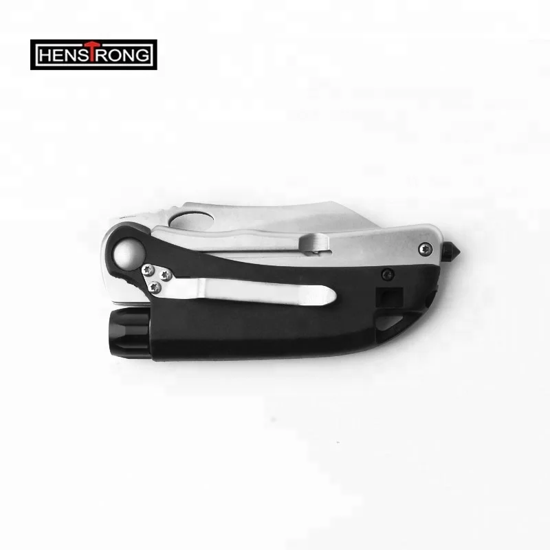 Best Outdoor Camping & Hunting EDC Folding Pocket Knife Tactical Survival Foldable Knife with Fire Starter LED Stainless Blade