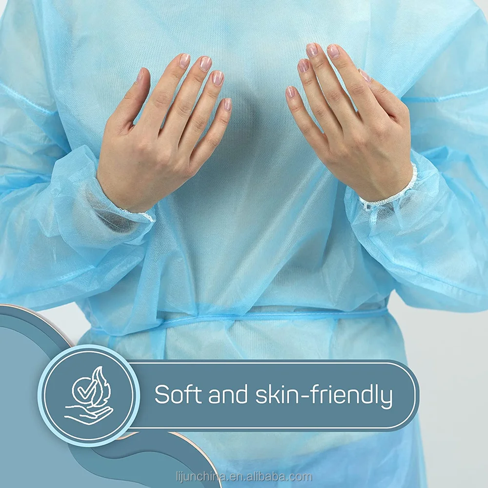 Level 2 AAMI 3 Surgical Gowns Coverall Short Sleeve Paper Dressing With Ties Pink Sergical Operating Disposable Lisolation Gown