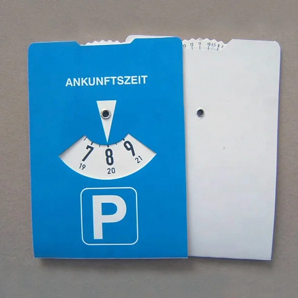 Waterproof Paper Parking Disc, Custom Parking Timer, Digital Parking Clock