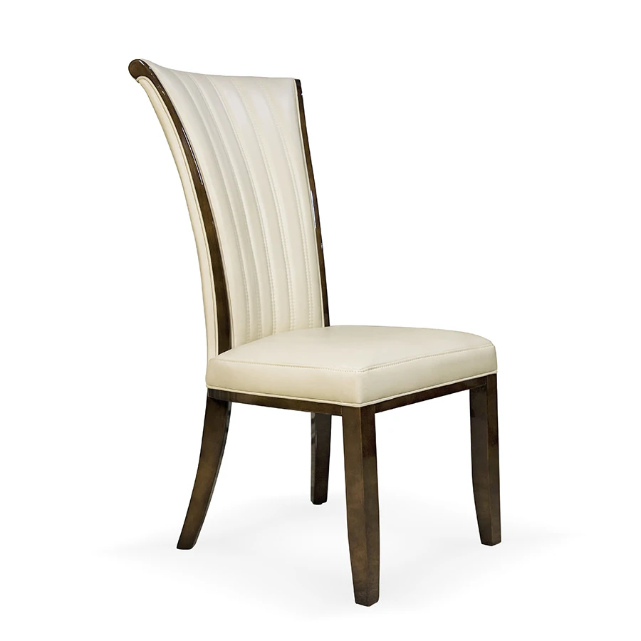 Home Kitchen Restaurant Living Room Cafe Classic Upholstered White Pu Leather Cushion Armless Dining Chair Classic Dining Chair