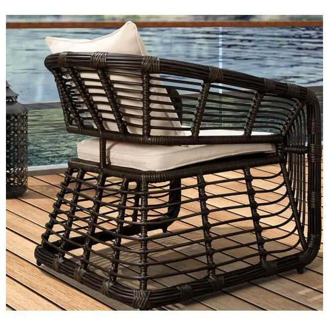 handcraft bamboo cane outdoor furniture pvc rattan sofa set