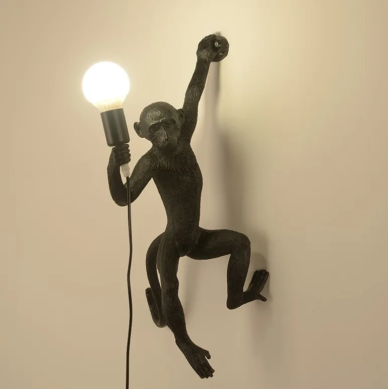 Fiberglass Monkey Lamp E26 E27 Bulb Art Wall Light