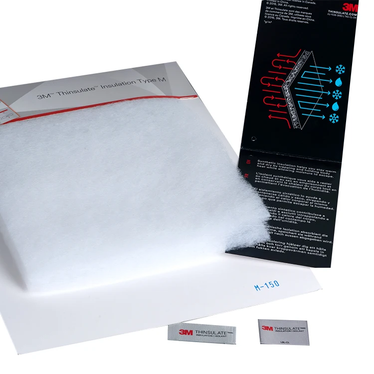 Тип M 3M Thinsulate свободная заполняющая дышащая водоотталкивающая синтетическая изоляция 100% полиэфирное волокно для верхней одежды