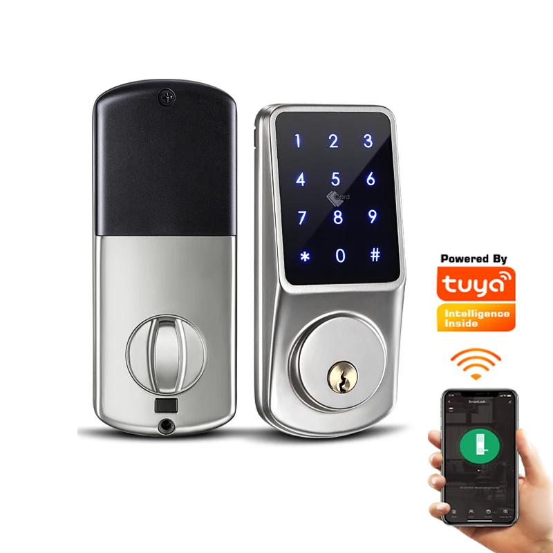 Цифровая идентификационная Карта Push Pull главный умный Пароль Дверные замки Nfc Tuya Alexa App отпечаток пальца