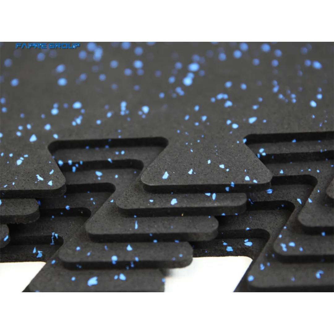 10 mm Thick Rubber Exercise Mat Gym Flooring Rubber Exercise Fitness Workout Equipment Floor Interlocking Puzzle Titles Matt