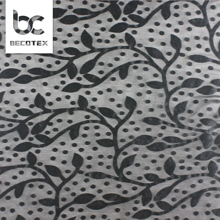 2024 New Hot Sale Stretch Flower Hollow Burnout Velvet Fabric For Sofa