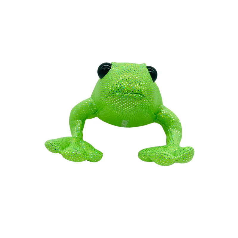 Hot Sales Glitter Fabric Cartoon Frog Plush Toy Customized Kids Gift Animal Frog Plush Toy