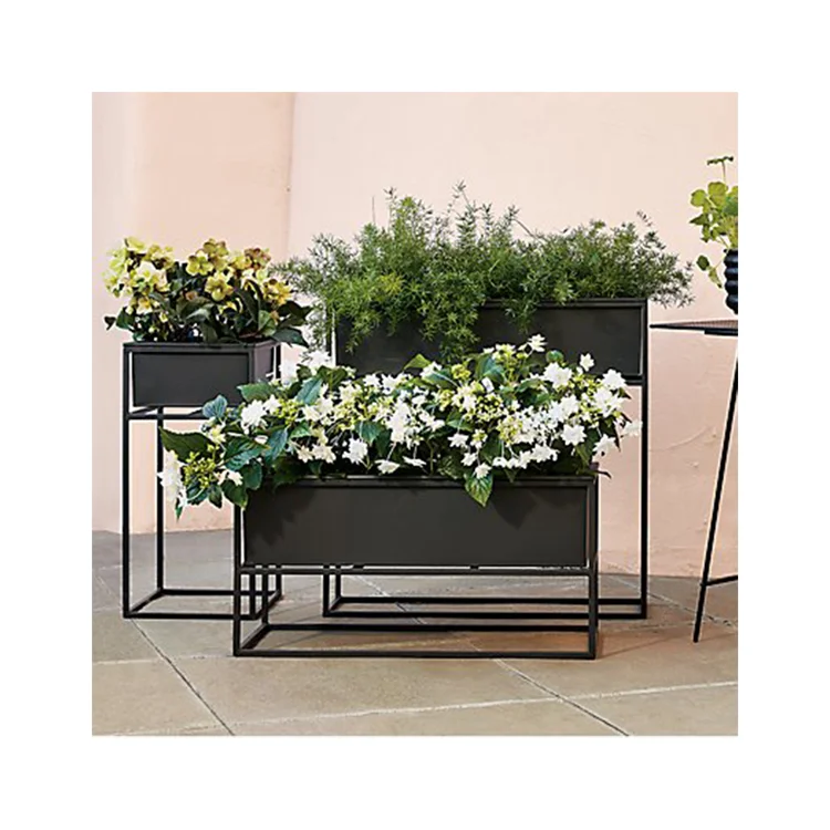Custom Stainless Steel Flower Box Brackets Indoor Flower Metal Plant Pot Stand