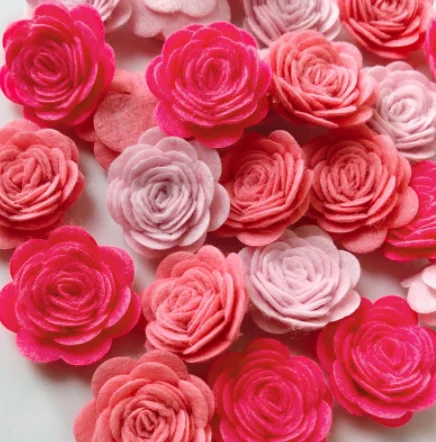 Handmade baby wool felt fabric flower decorate headband