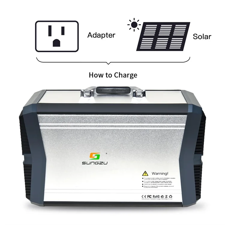 sungzu Solar generator 1000w portable power station ups power supply laptop power bank