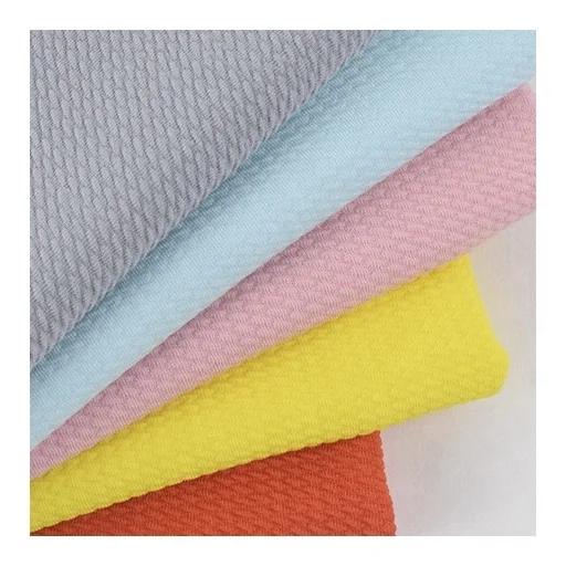 In stock solid color 230GSM 95% polyester 5% spandex knit jacquard liverpool bullet fabric for Head Wrap and Hair Bows