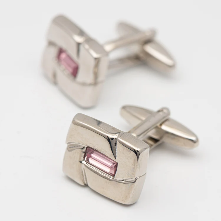 Wholesale Round Shape Custom Cuff Links Male Shirt Button Cuff Gemstone CuffLinks