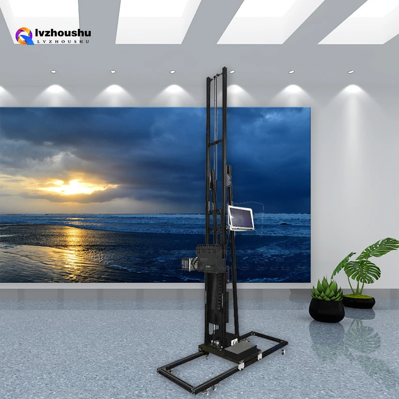 3D Background Wall Painting Printer Wheel Rail All in One UV Wall Printing Machine 3D Vertical Wall Printer