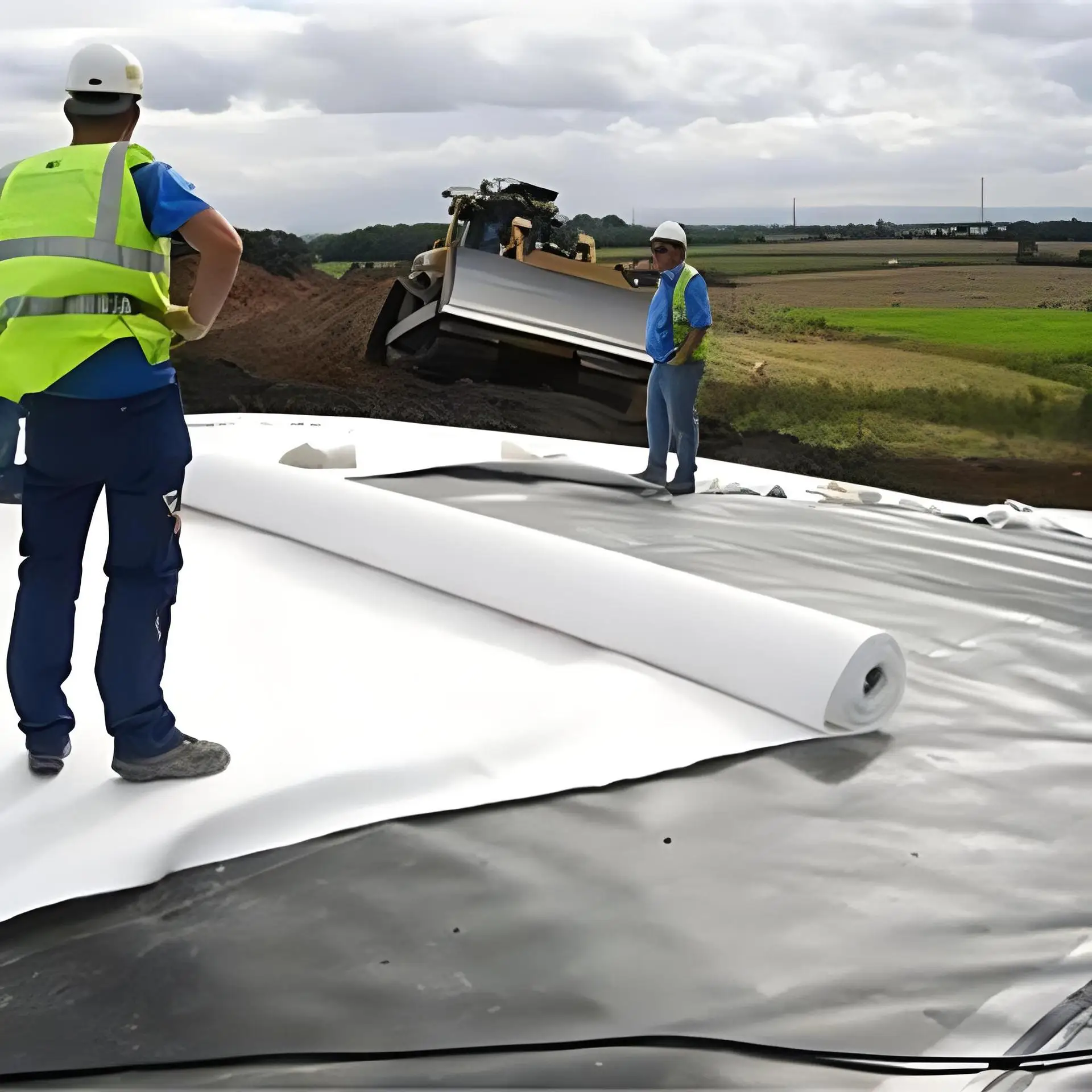 Polyethylene geomembrane material for artificial lake tunnel hydraulic engineering, thin anti-seepage and puncture resistant.