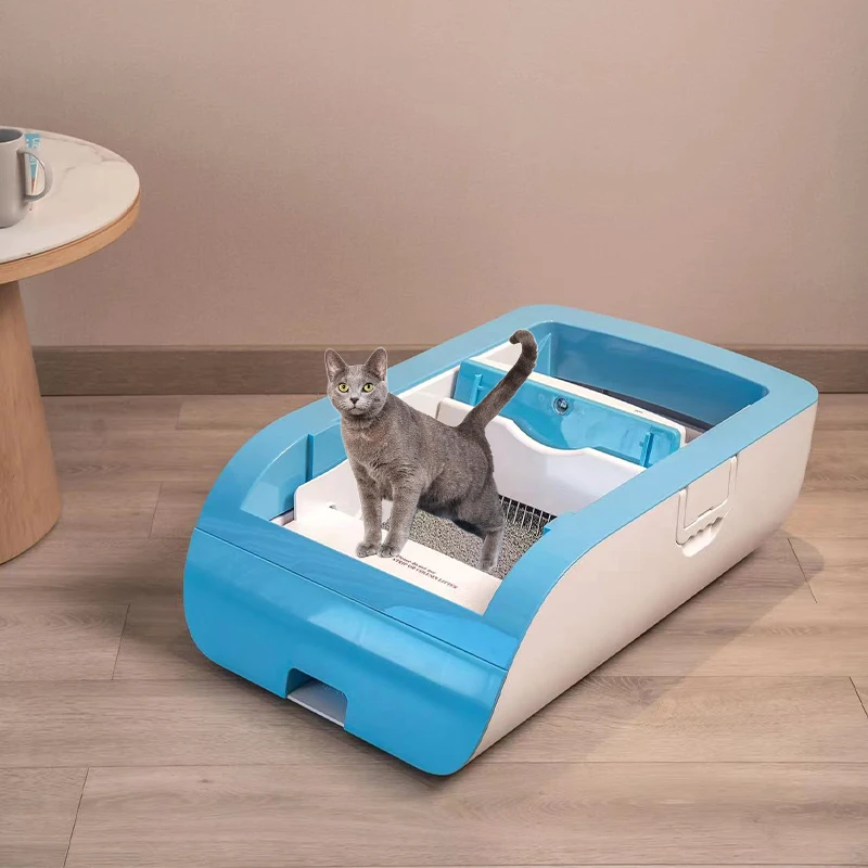Oscar Modern Cat Litter Box Pet Toilet Automatic Quick Cleaning Cat Litter Box Cleaning and Deodorizing Cat Toilet