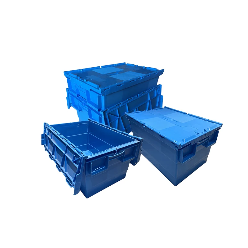 Industrial Nestable Turnover Boxes Plastic Storage Crates Stackable Totes for Logistic Transport Moving container