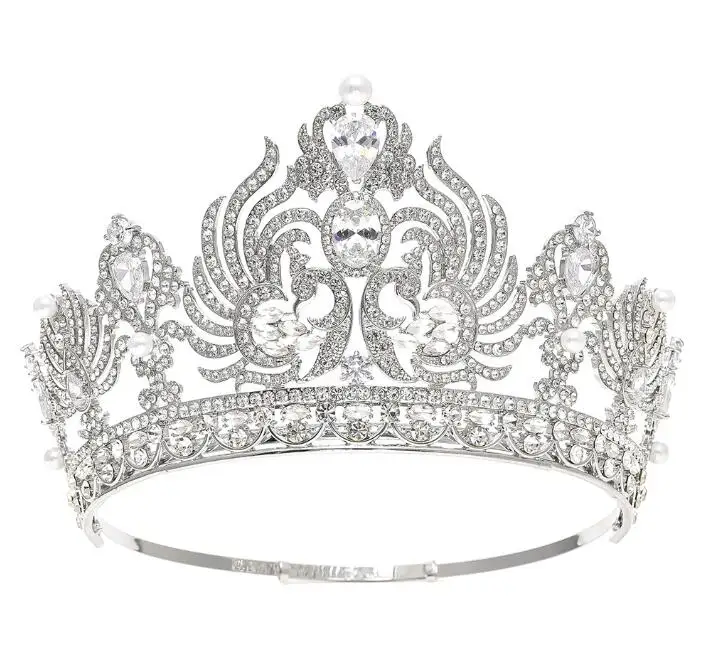 New Hot Selling Products Wholesale Custom Made Zircon Large Pageants Fashion Design Christmas Tiara Crown