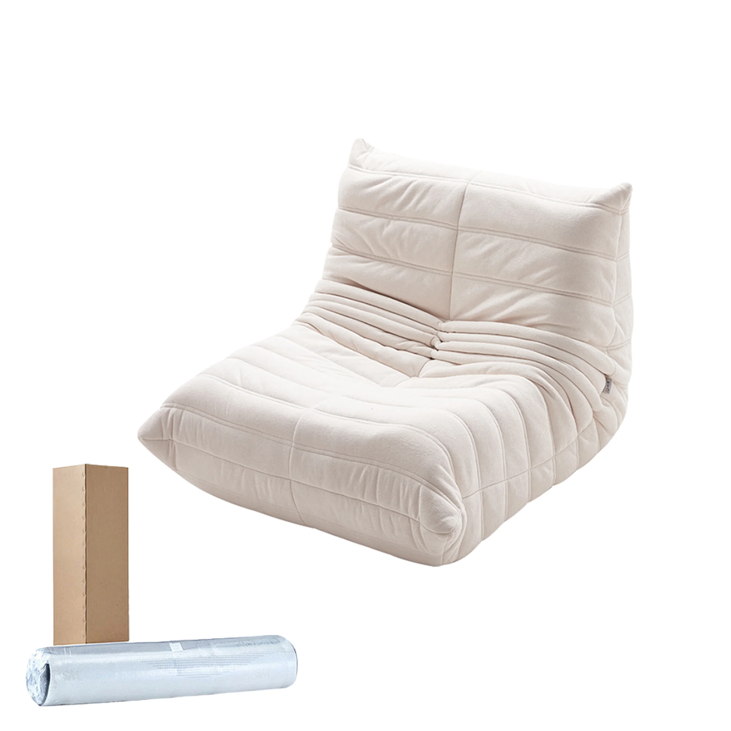 Contemporary Chesterfield Extendable Reclining Sofa Set Compressed Fabric for Living Room or Apartment