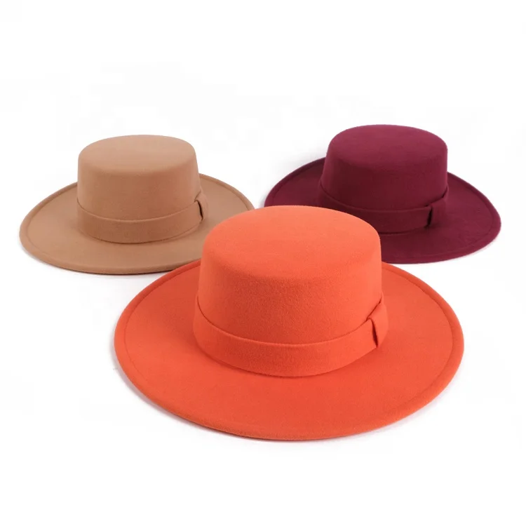 Фетровая шляпа с широкими полями для женщин и взрослых с логотипом на заказ