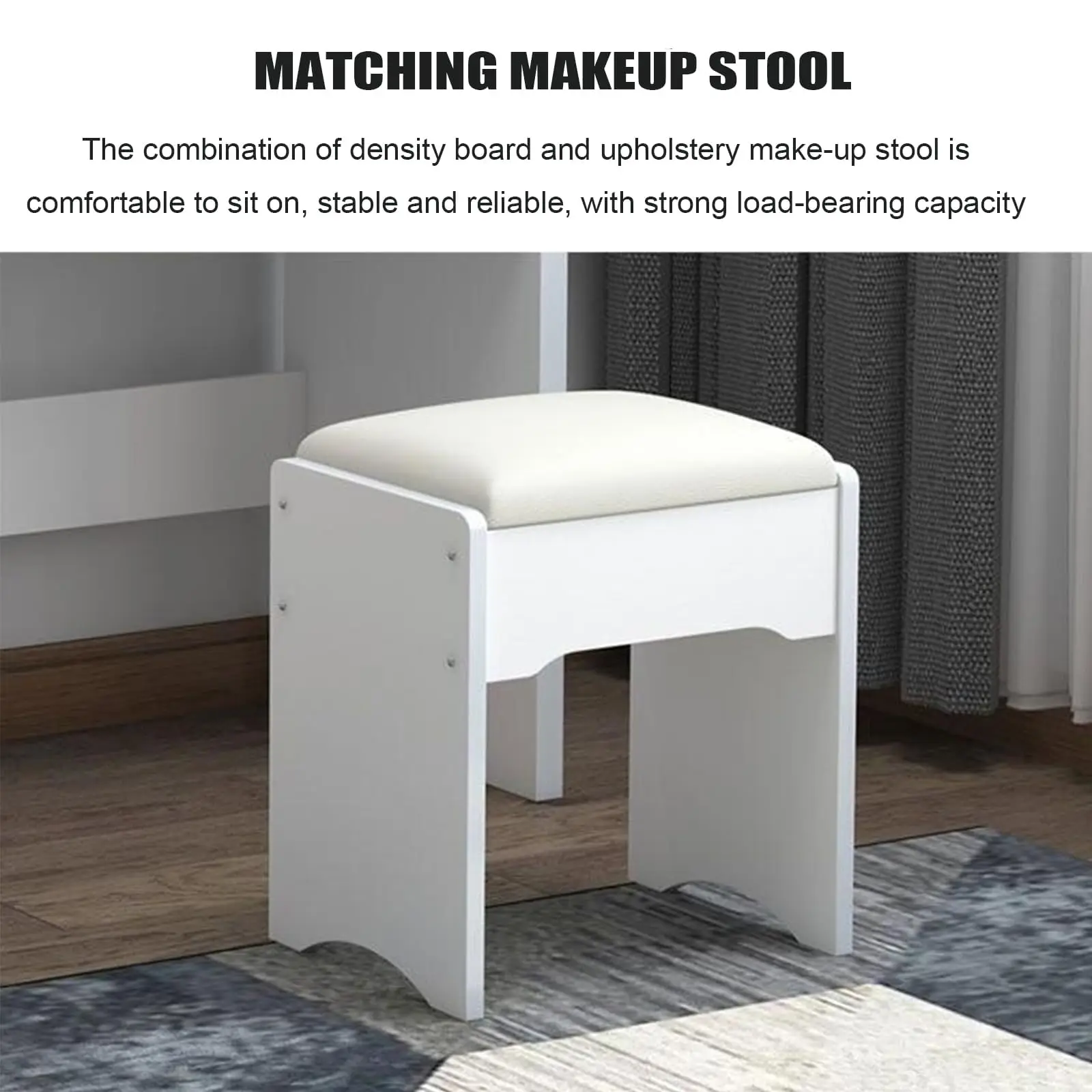 modern wooden dressing table with mirror makeup vanity with light charging station 3 drawers and cabinets for bedroom