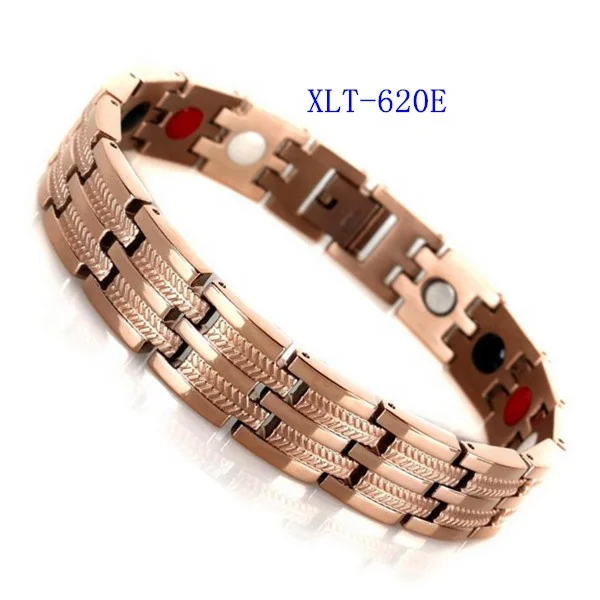 Bio Neodymium Magnetic Energy Bracelet for Men Unisex Gold Plated Stainless Steel Zircon Healthy Jewelry Gifts Weddings Parties