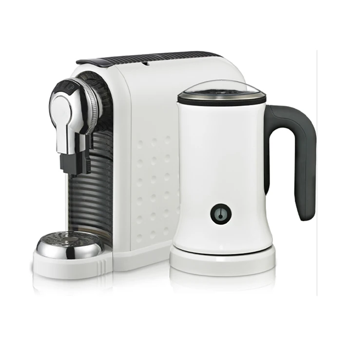 White One Cup Compatible OEM Coffee Pod and Coffee Machine With Milk Frother